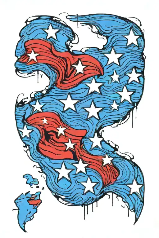 us flag tattoo design idea