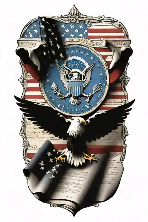 us  constitution tattoo design idea