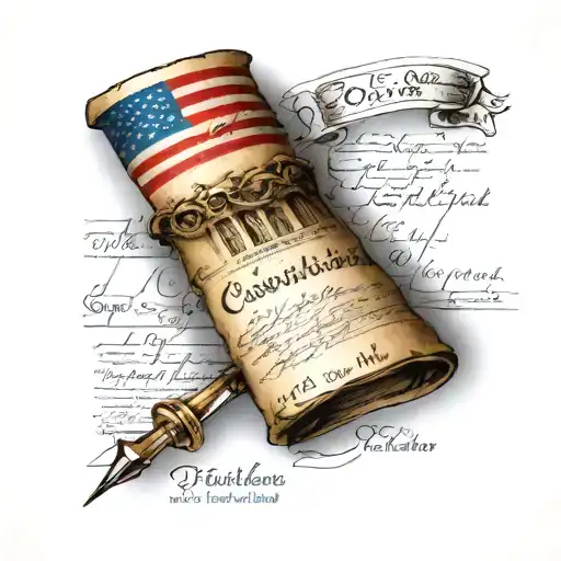 us  constitution tattoo design idea