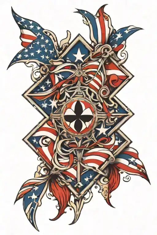 patriotic tattoo design idea