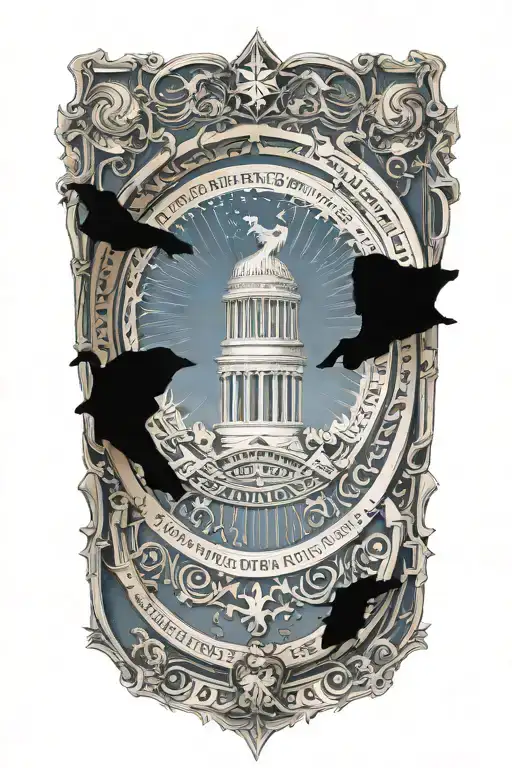 us  constitution tattoo design idea