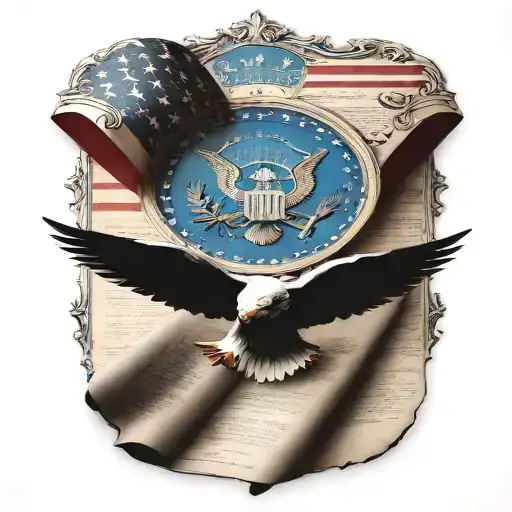 us  constitution tattoo design idea