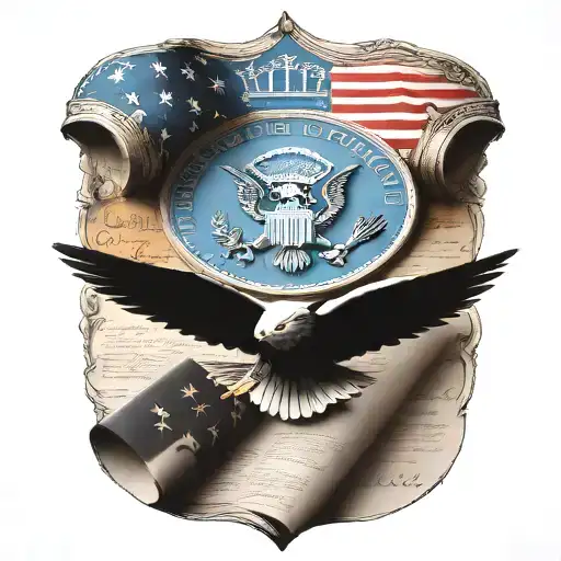 us  constitution tattoo design idea