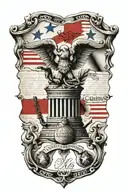 us  constitution tattoo design idea