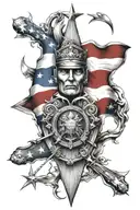 patriotic tattoo design idea