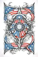 patriotic tattoo design idea