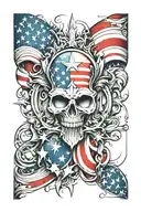 patriotic tattoo design idea