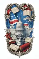 us  constitution tattoo design idea
