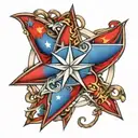 nautical star compass design tattoo design idea