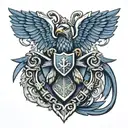 Navy eagle seal  tattoo design idea