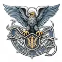 Navy eagle seal  tattoo design idea