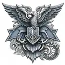 Navy eagle seal  tattoo design idea