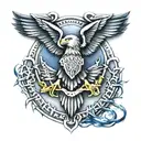 Navy eagle seal  tattoo design idea