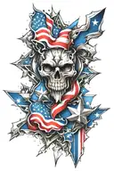 patriotic tattoo design idea
