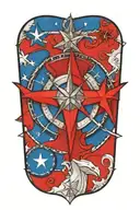 nautical star compass design tattoo design idea