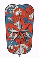 nautical star compass design tattoo design idea