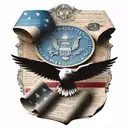 us  constitution tattoo design idea