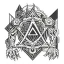 freemason cyborg tron tattoo tattoo design idea
