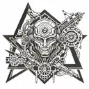 freemason cyborg tron tattoo tattoo design idea