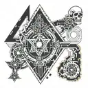 freemason cyborg tron tattoo tattoo design idea