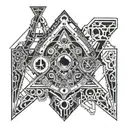 freemason cyborg tron tattoo tattoo design idea