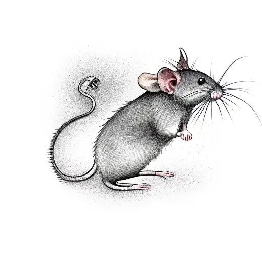 rat in a hot rod  tattoo design idea