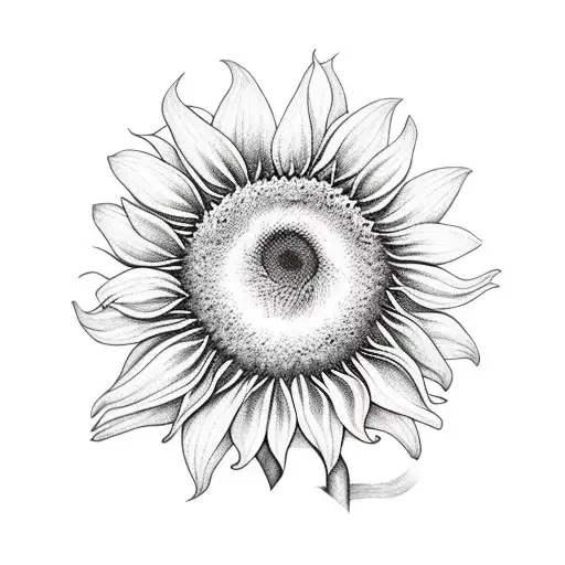 Sunflower butterfly tattoo design idea