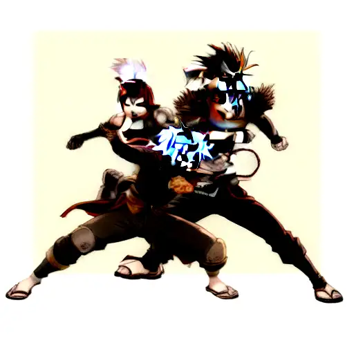 Kakashi, jiraiya, asta and yami fighting  tattoo design idea