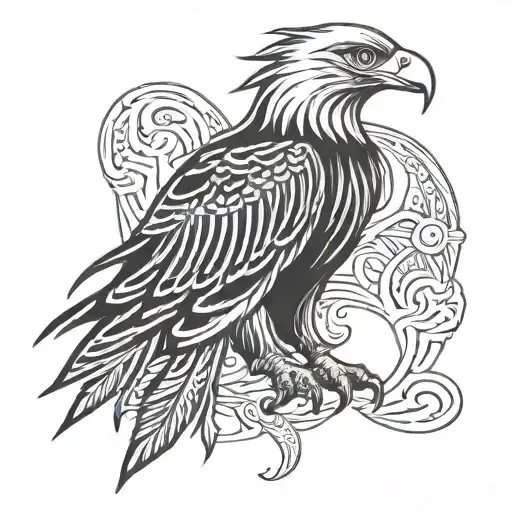 eagle tribal 57 tattoo design idea