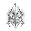 quiver and arrows including the inscription griff" "doss" "emmy" tattoo design idea