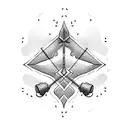 Bow and three arrows tattoo design idea