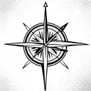 Compass with arrows tattoo design idea