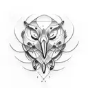 cherries Manhattan cocktail pelican  tattoo design idea