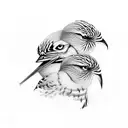 three little birds Ajax  tattoo design idea
