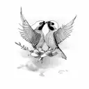 three little birds Ajax  tattoo design idea