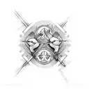 three little birds Ajax  tattoo design idea