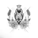three little birds Ajax  tattoo design idea