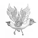 three little birds Ajax  tattoo design idea