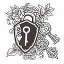 lock and key for couple tattoo tattoo design idea