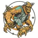 squatch, ufo, 49 miner  tattoo design idea