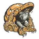 squatch, ufo, 49 miner  tattoo design idea