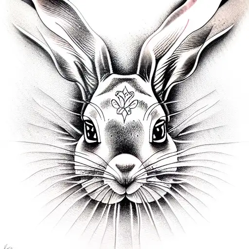  hare tattoo design idea