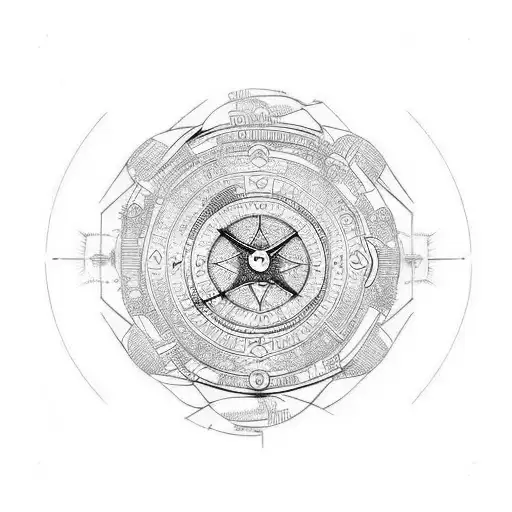 reloj de arena universo  tattoo design idea