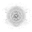 reloj de arena universo  tattoo design idea