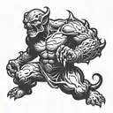 balrog of moria tattoo design idea
