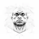 David goggins face  tattoo design idea