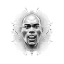 David goggins face  tattoo design idea