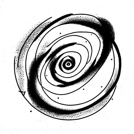 a voyager 1 quasar map that also have the golden ratio spiral tattoo design idea