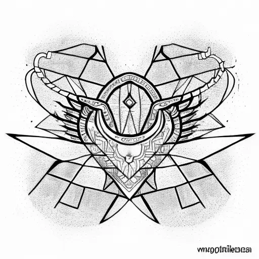 broken chains tattoo design idea