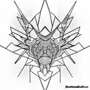 broken chains tattoo design idea